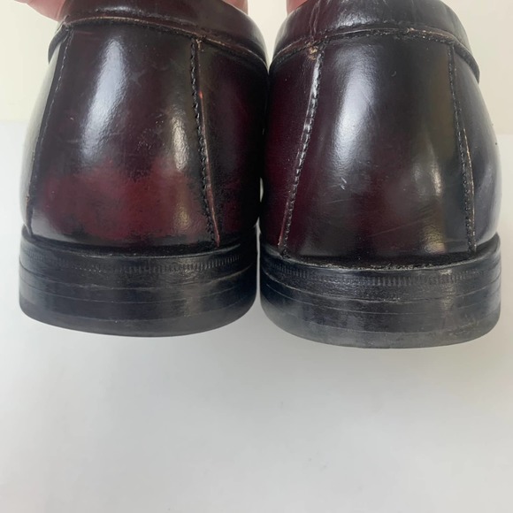 Bostonian Men's Leather Penny Loafer Shoes Pinch Mocassin Toe Burgundy Size 13 D - Picture 13 of 15